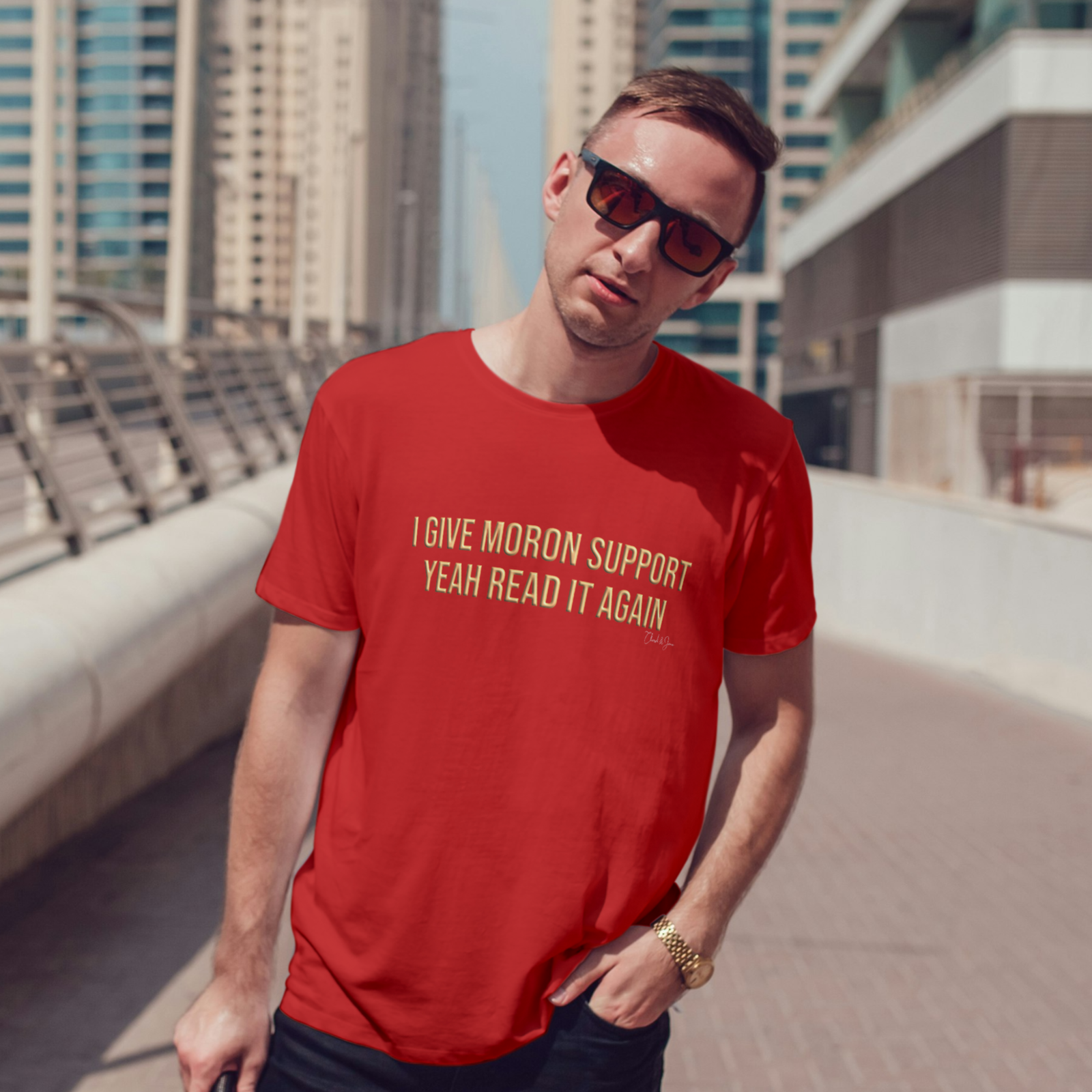 I Give Moron Support Men's T-shirt - Image 5