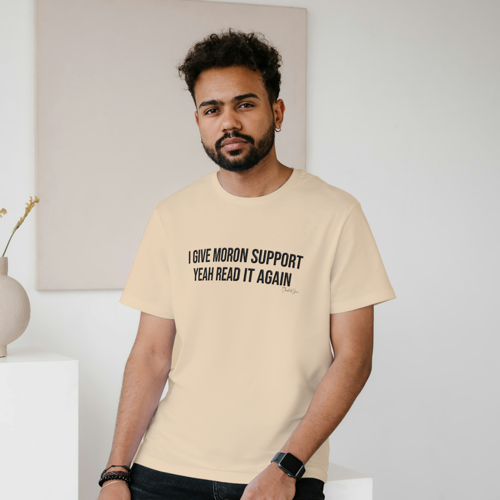 I Give Moron Support Men's T-shirt - Image 8